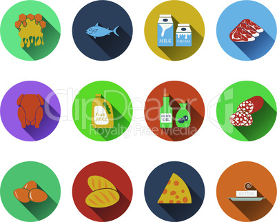 Set of food icons