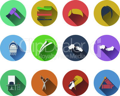 Set of barber icons