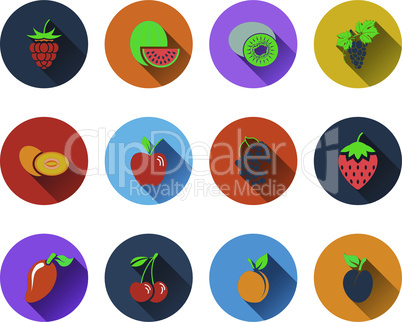 Set of fruit icons