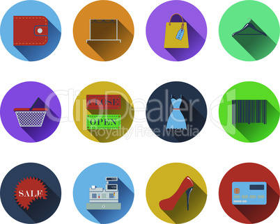 Set of shopping icons