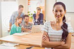 Young businesswoman smiling at the camera