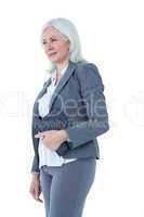 businesswoman holding notebook