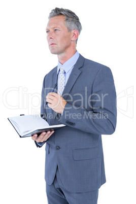 image of businessman with diary