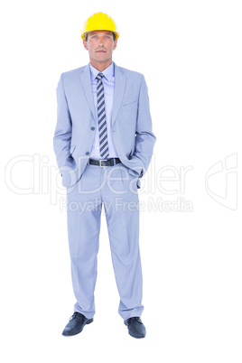 businessman with helmet