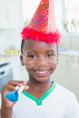 Happy boy celebrating a birthday