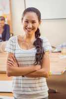 Young businesswoman smiling at the camera