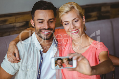 Couple taking a selfie