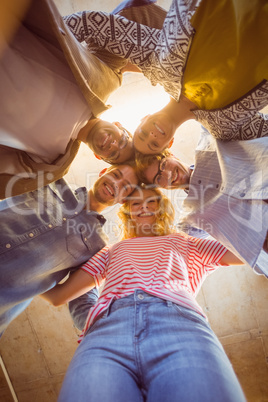 Business team standing in circle