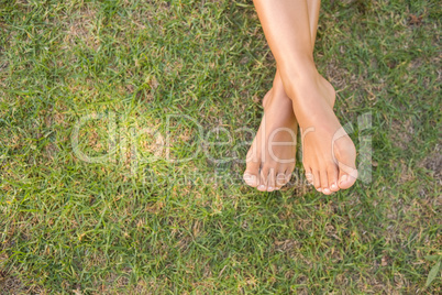 Barefoot in the grass