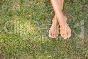 Barefoot in the grass