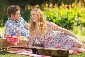 Young couple on a picnic