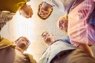 Business team standing in circle