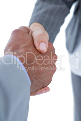 Businessman shaking hands with a co worker