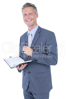 image of businessman with diary