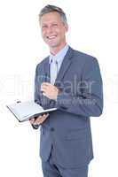 image of businessman with diary