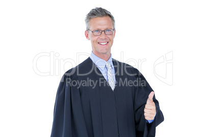 Happy handsome lawyer thumb up