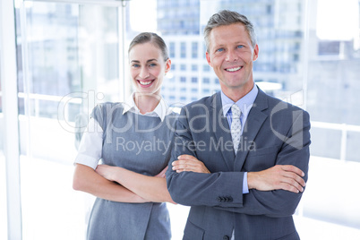 Business colleagues smiling at the camera Business colleagues smiling at the camera