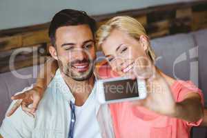 Couple taking a selfie