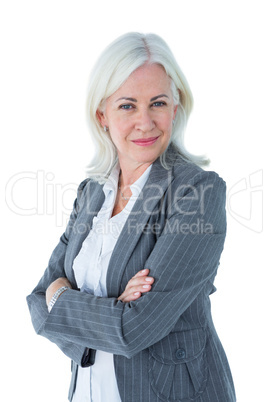 Confident businesswoman arms crossed