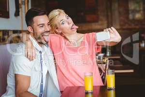 Couple taking a selfie