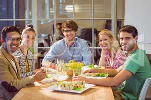 Business people having lunch