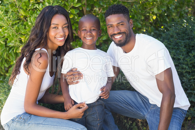 Happy family spending time together