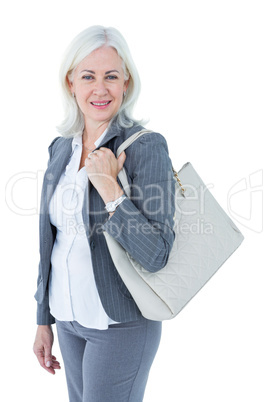 Businesswoman with bag