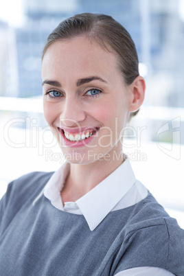 Businesswoman smiling at the camera