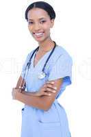 Smiling  doctor with stethoscope