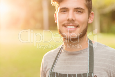 Handsome farmer smiling at camera