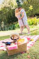 Young couple on a picnic