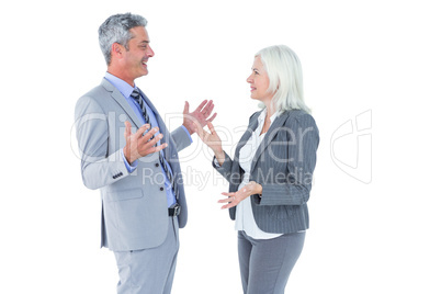 businesswoman angry against her colleague arguing