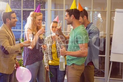 Business people celebrating a birthday