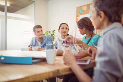 Creative business team discussing in the office