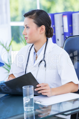 doctor focused on the meeting