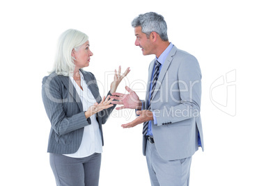 businesswoman angry against her colleague arguing