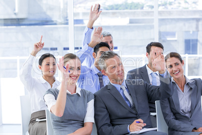 business team during a  meeting