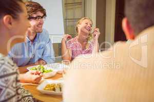 Business people having lunch