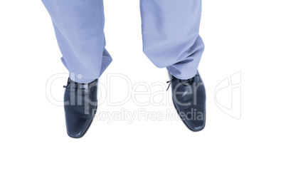 Close up view of businessman shoes