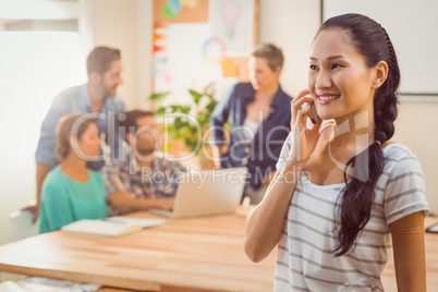 Young businesswoman on the phone