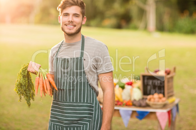 Handsome farmer smiling at camera