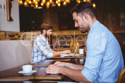 Businessman watching a digital tablet