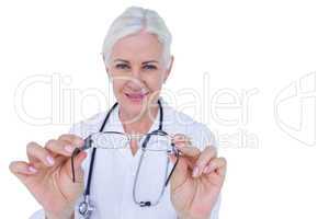 Smiling  doctor with stethoscope