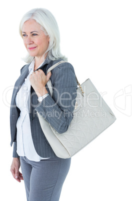 Businesswoman with bag