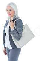 Businesswoman with bag
