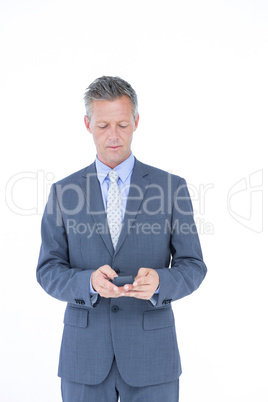 A successful businessman on phone