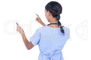 young doctor gesturing with hands