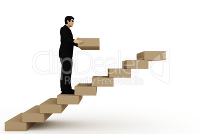 Man builds on career stairs