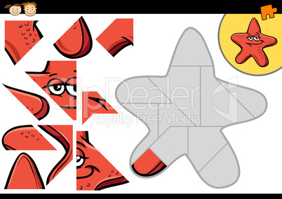 cartoon starfish jigsaw puzzle game