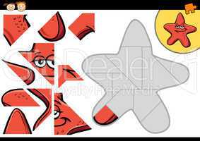 cartoon starfish jigsaw puzzle game